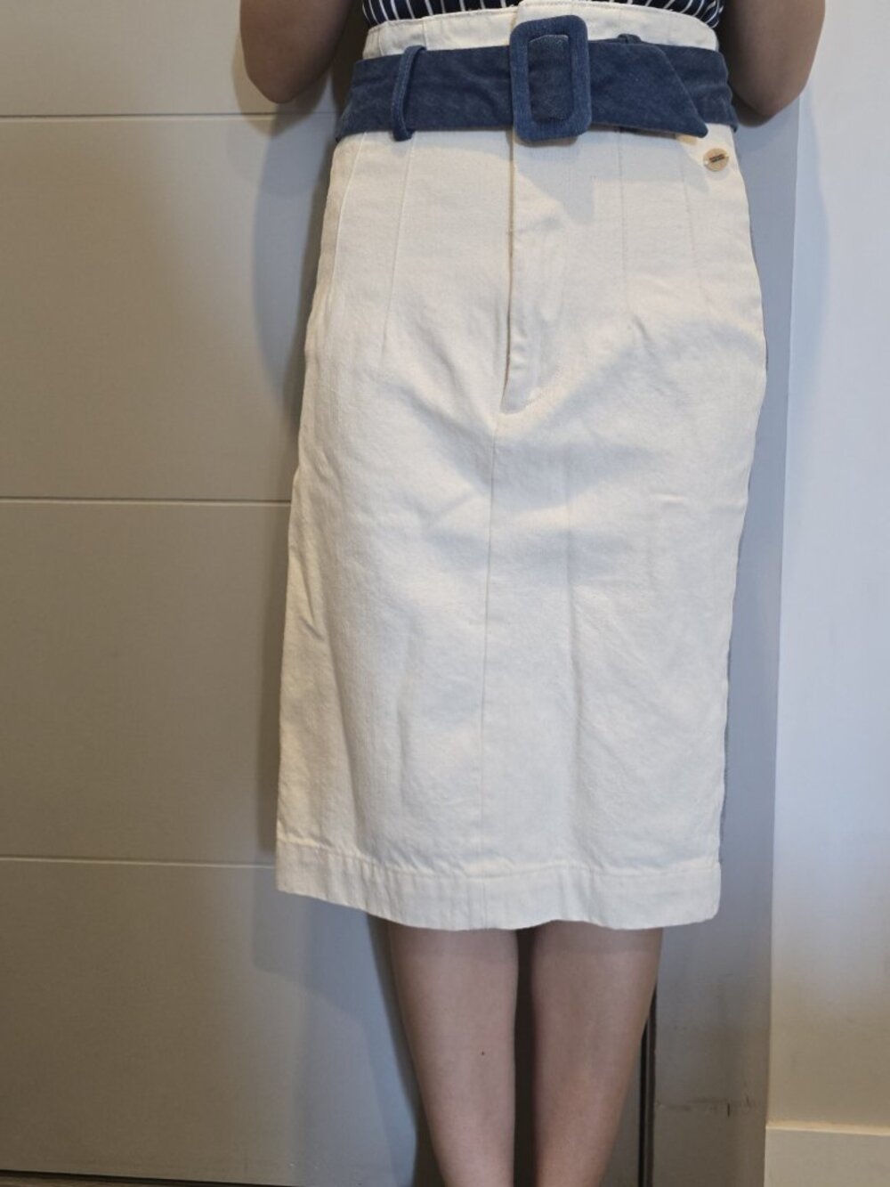 SCOTCH & SODA White and Blue Denim Skirt Women's Size S Small AWESOME